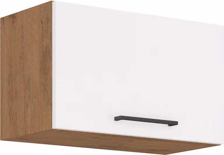 Armadietto per cappa aspirante VANYA - larghezza 60 cm, bianco / rovere lancelot