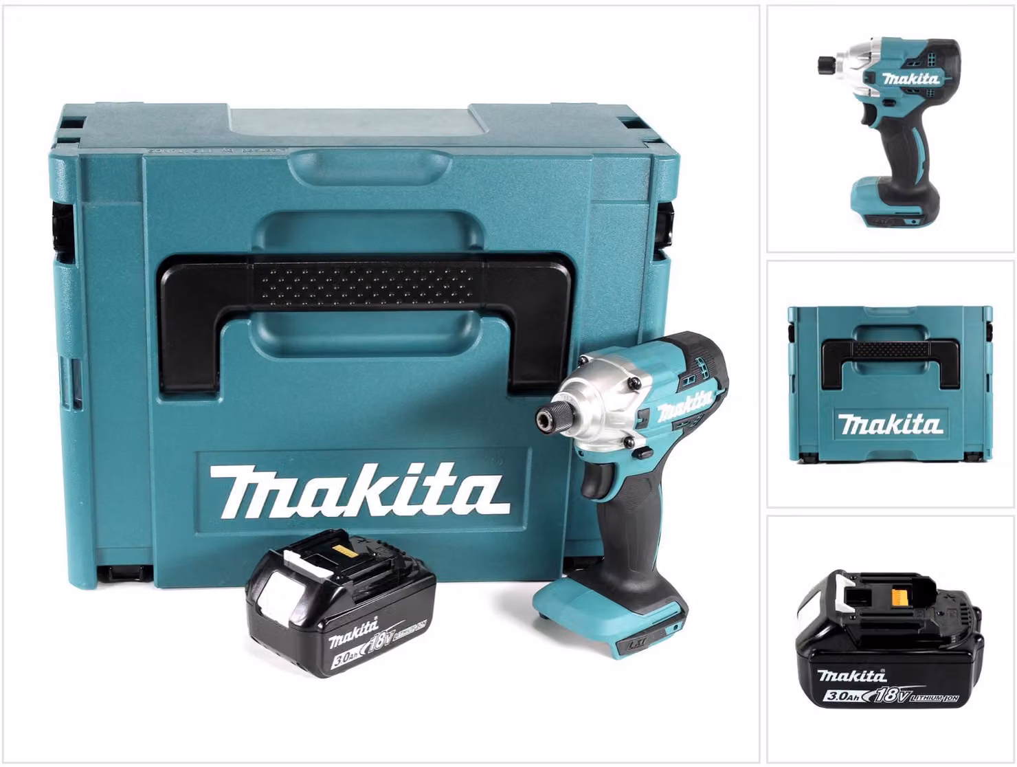 Avvitatore a impulsi a batteria Makita DTD 156 F1J 18V 155Nm + 1x batteria ricaricabile 3.0Ah + Makpac - senza caricabatterie