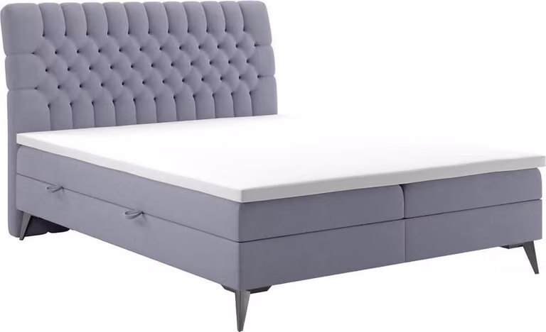 Chesterfield Bett Polster Design Luxus Doppelbett Schlafzimmer Boxspringbett