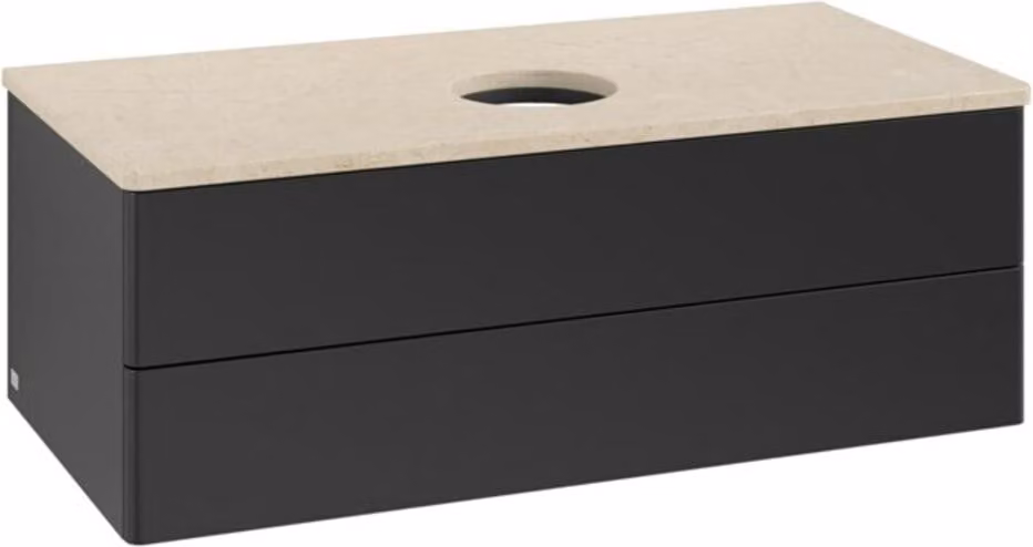 Mobiletto V&B senza struttura frontale - illuminazione Antao 100x36x50cm, WBP-colore botti., bla m Lac