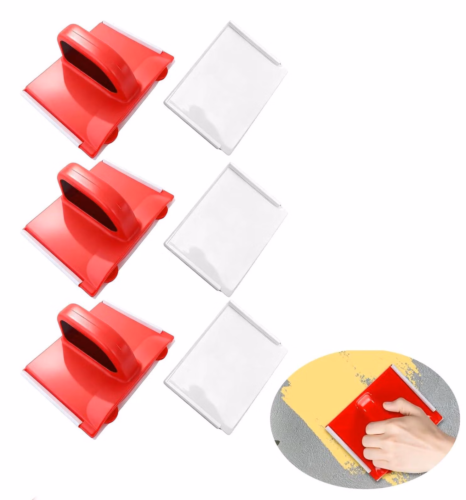 Set di 3 strumenti professionali per rifiniture di pittura, ideali per lavori di precisione