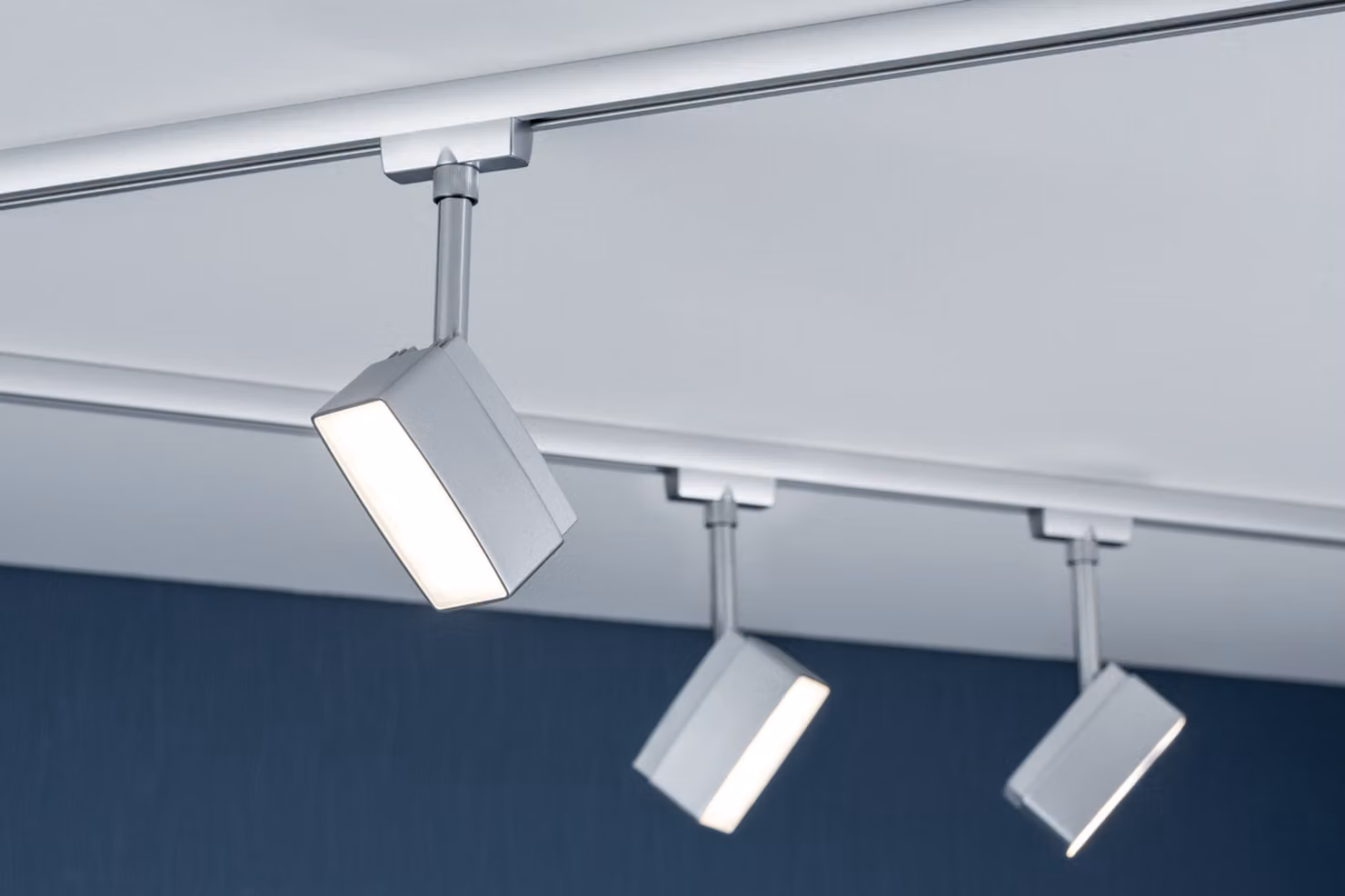 Paulmann Sistema a binario URail, faretti LED con interruttore a pedale, 1x5W, cromo opaco, 230V, metallo