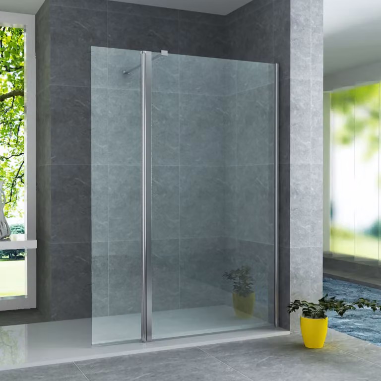 Pannello doccia Belvit, 200x30 cm, vetro da 8 mm con rivestimento nanotecnologico, per cabina doccia