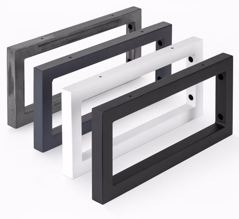 Set di 2 consolle nere per lavabo, dimensioni 350x150 mm - Design elegante e supporto stabile