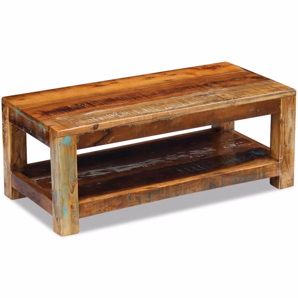 vidaXL Tavolino in legno vecchio 90x45x35 cm