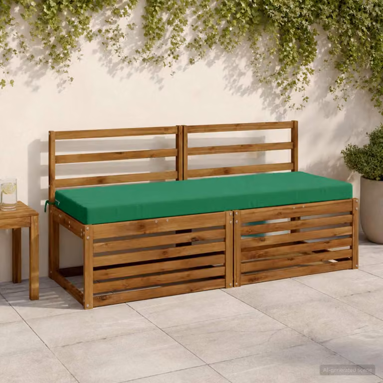 Cuscino per panchina vidaXL SOEST verde in poliestere con rivestimento rimovibile e resistenza ai raggi UV