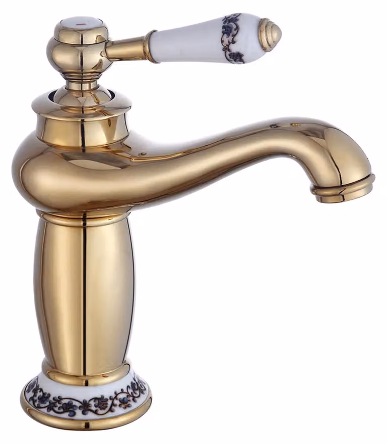 Rubinetto, stile vintage, montaggio a incasso, colore oro, attacco G3/8