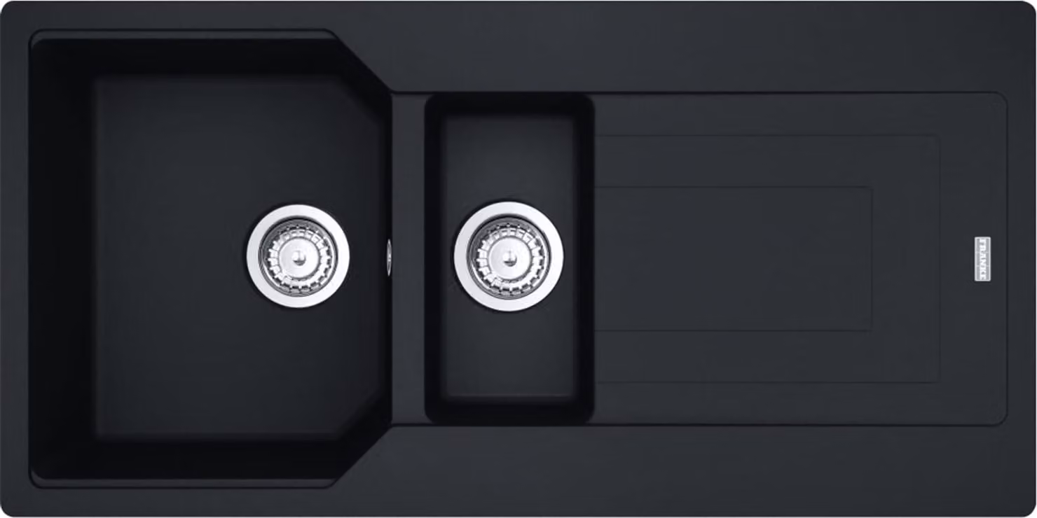 Franke URBAN UBG 651 lavello in BLACK MATT incl. scolapiatti / dimensioni di taglio 980 x 480 mm / lavello in granito