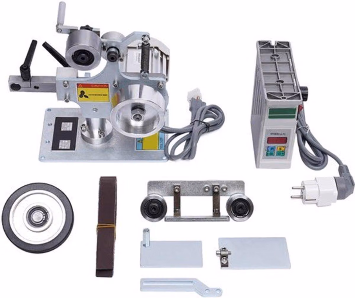 Levigatrice a nastro elettrica mini - 550W - nastro da 762x25 mm - motore brushless - compatta