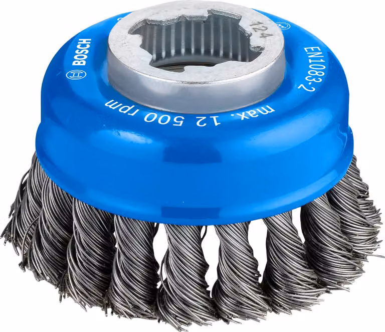 PRO Spazzola a tazza X-Lock pesante in metallo, 75 x 0,5 mm