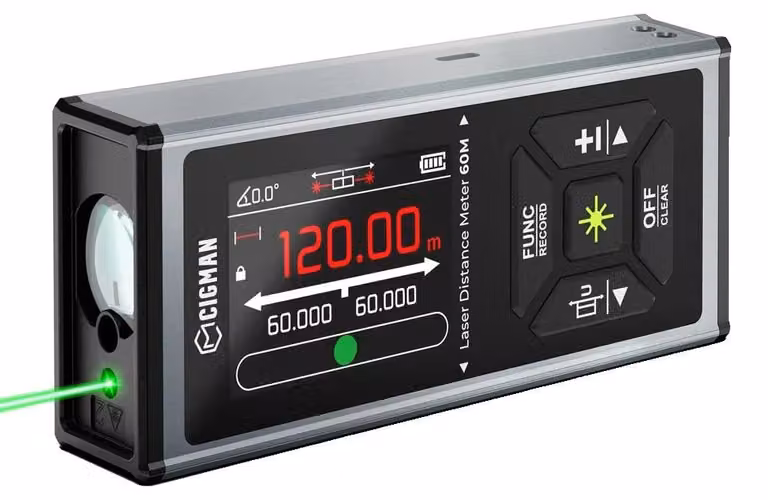 Misuratore laser, misurazione bidirezionale, batteria ricaricabile, modello CD-60G