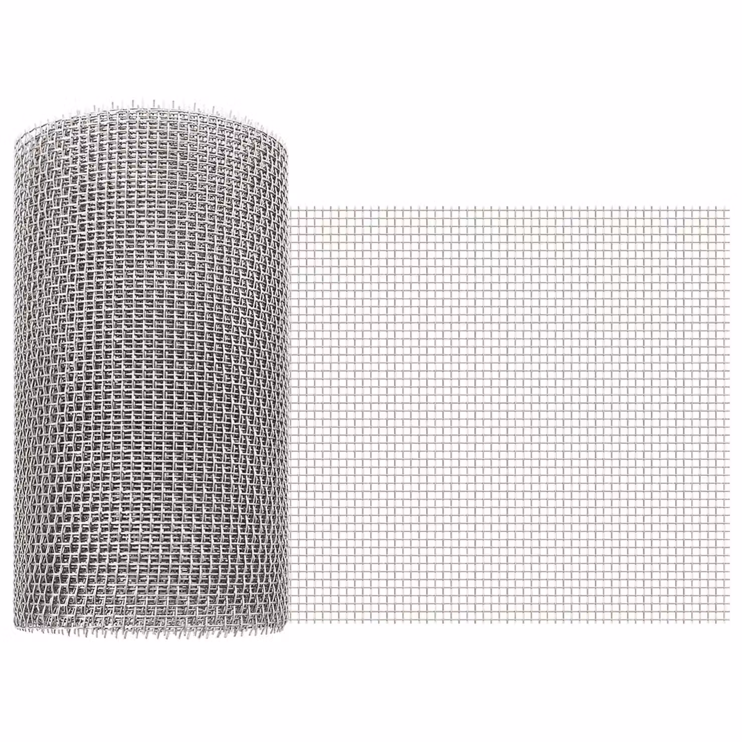 Rete per schermatura vidaXL in acciaio inossidabile Argento L: 500 cm, H: 20 cm