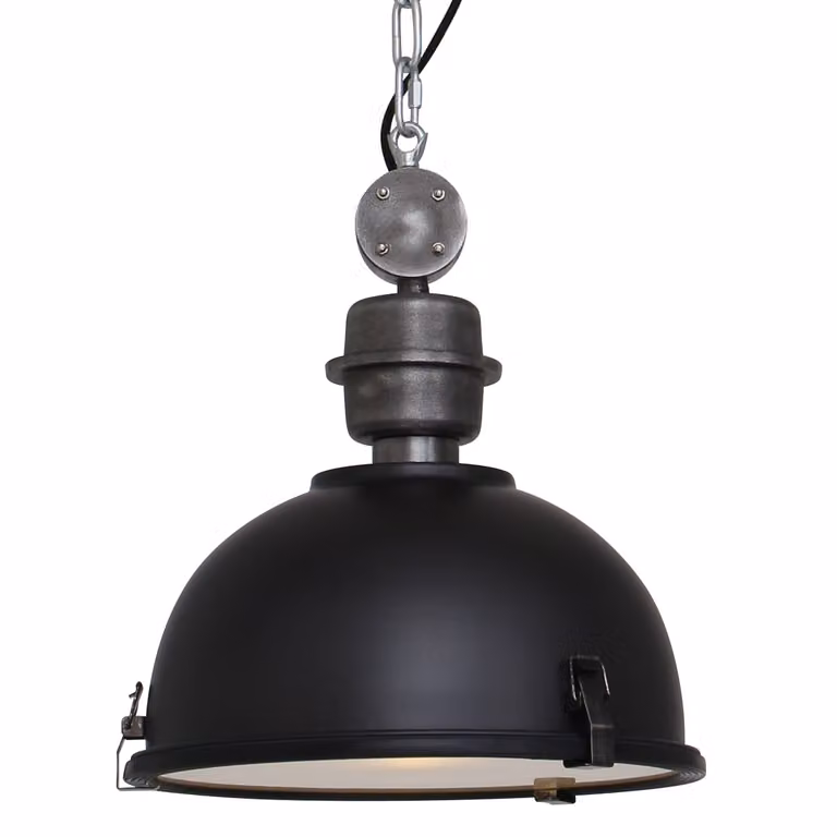 Lampada a sospensione - nero - Bikkel - vetro metallo - Ø 32cm - E27 - 7978ZW - Steinhauer