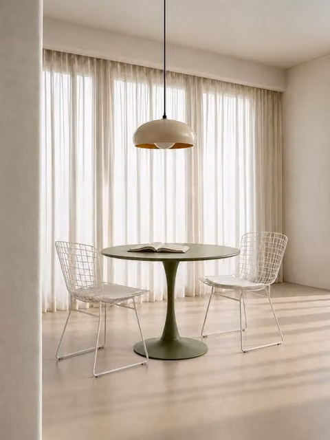 Set tavolo da pranzo 80 Numa + 2 sedie bianche Mondra - Kenay Home