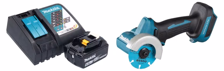 Smerigliatrice angolare a batteria Makita DMC 300 RG1 18 V 76 mm brushless + 1x batteria ricaricabile 6,0 Ah + caricabatterie