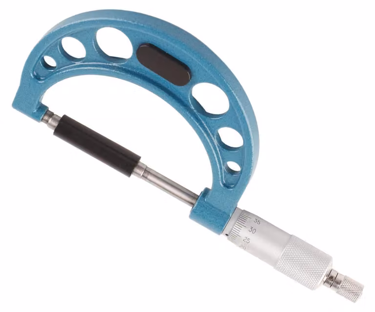 Micrometro esterno ad alta precisione - Acciaio inossidabile - Misuratore di spessore - Micrometro esterno - Strumento di misurazione - Campo di misurazione: 50-75 mm