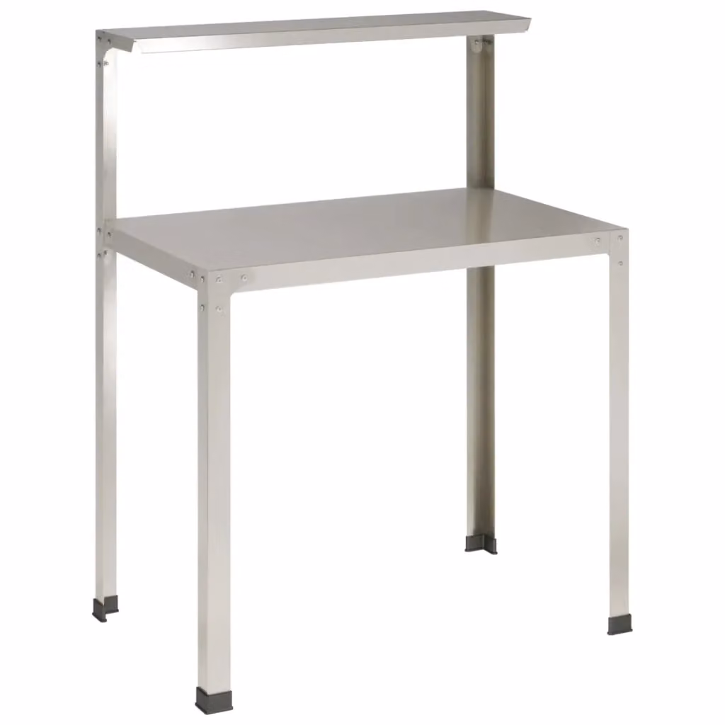 Tavolo da rinvaso vidaXL in metallo argento L: 100 cm, P: 50 cm, H: 104 cm – 2