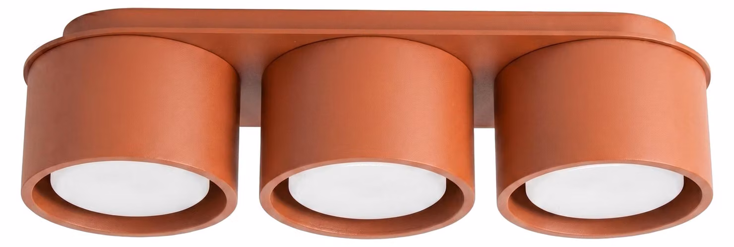 Plafoniera MODO 3 ocra rossa Gx53 3xGx53 10W alluminio 8,2x10,4x32,4 cm Sollux Lighting