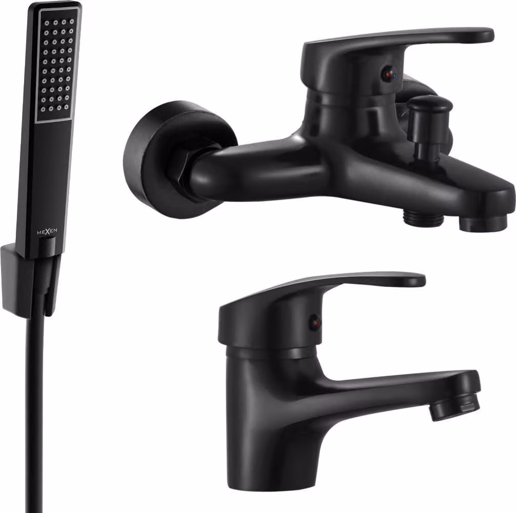 Mexen Erica R72 set da bagno, nero - 746403R72-70