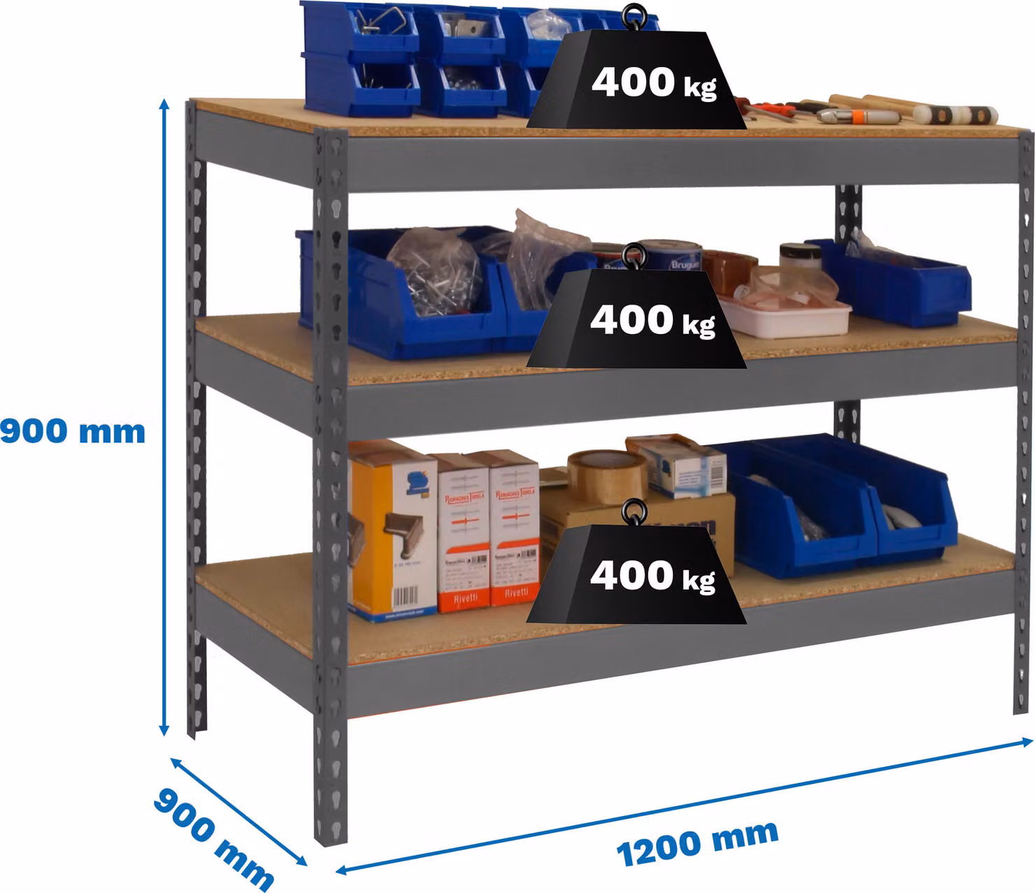 Tavolo da lavoro in metallo e montaggio senza parafusibili SIMONWORK BASIC 3 901290-3 GRIGIO/LEGNO