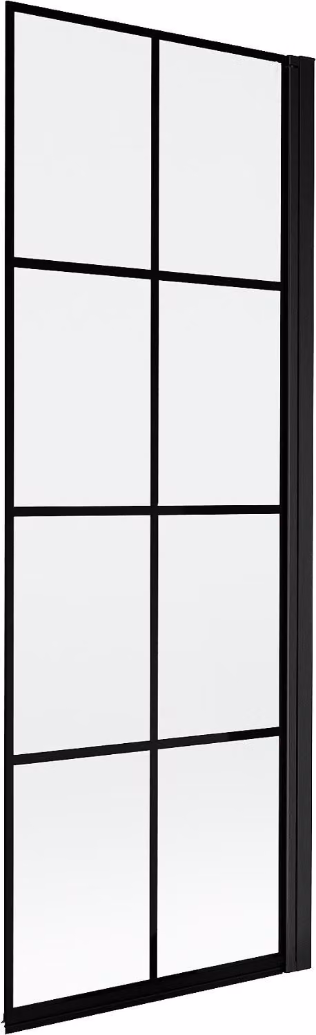 Mexen Mist parete doccia pieghevole 1 anta destra 70 x 150 cm, griglia nera, nero - 8A9-070-001-70-77-P