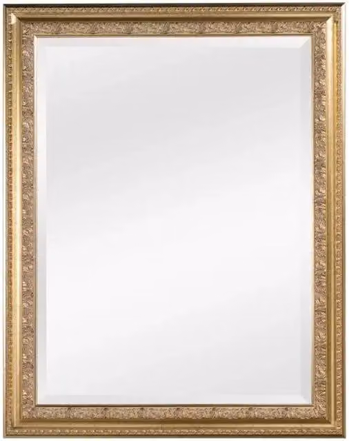 Specchiera in foglia oro rettangolare misure: 74 x 94 x 4 - Mobili 2G