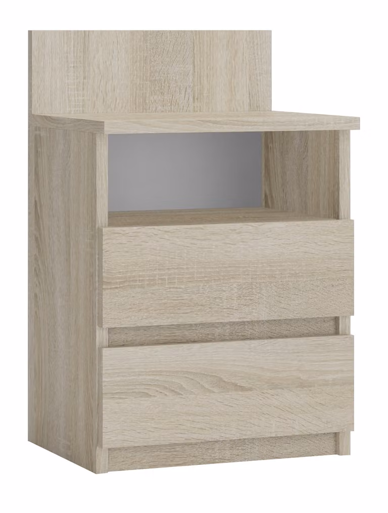 Comodino con cassetti e scaffale TAAVI - rovere sonoma
