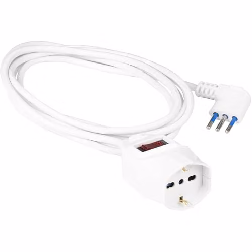 Poly Pool Prolunga Elettrica Bianca 5m con Interruttore di Sicurezza