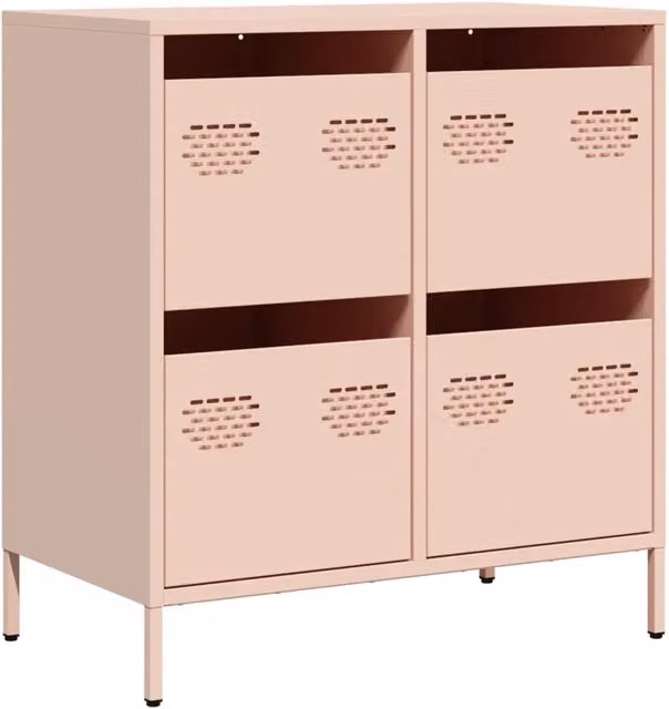 Credenza Buffet Rosa in Acciaio Laminato a Freddo L: 68 cm, P: 39 cm, H: 73,5 cm