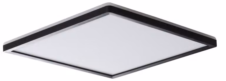 Plafoniera LED quadrata AZPO bianco e nero 22W, luce regolabile (calda / fredda / neutra), 2550 lm, plastica, dimensioni: 2,9 x 42 x 42 cm, IP54, Miledo