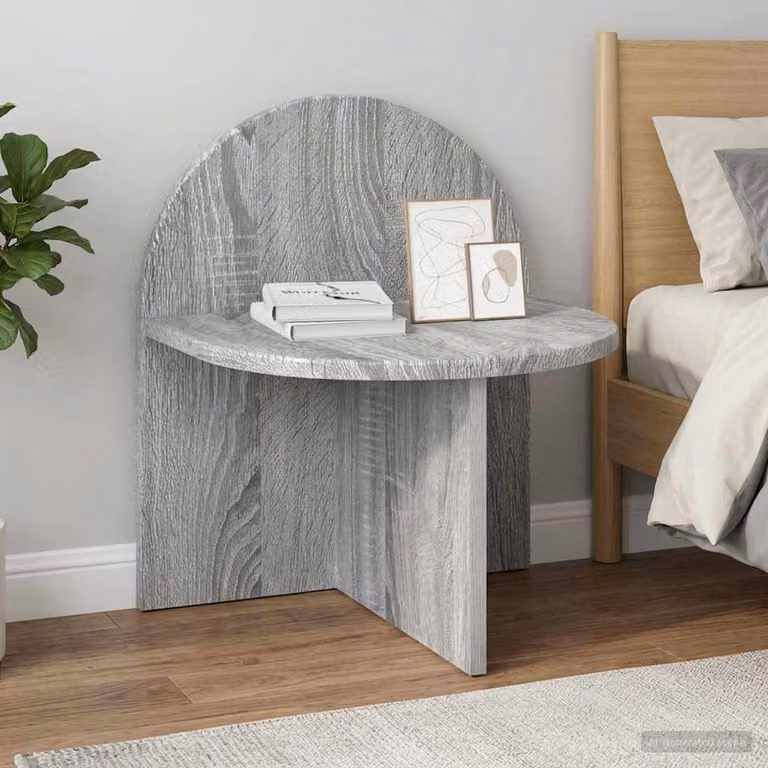 Comodino moderno vidaXL in legno ingegnerizzato grigio L: 40 cm, P: 35,5 cm, H: 45,5 cm