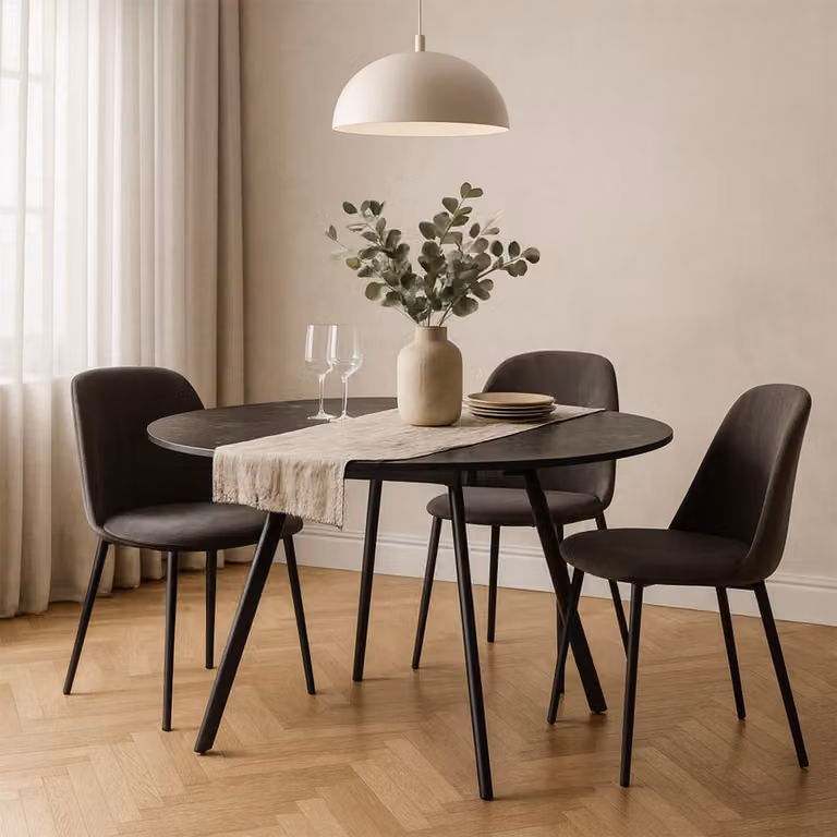 Tavolo rotondo – Tavolo allungabile – Tavolo da cucina – Tavolo da pranzo – Tavolo pieghevole – Meccanismo a farfalla