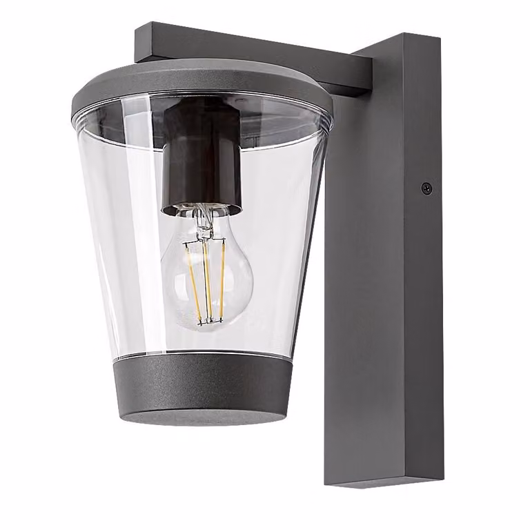 Rabalux 7266 Savano lampada da parete per esterni, E27, alluminio, antracite, rotonda, classica, IP44, ø160mm