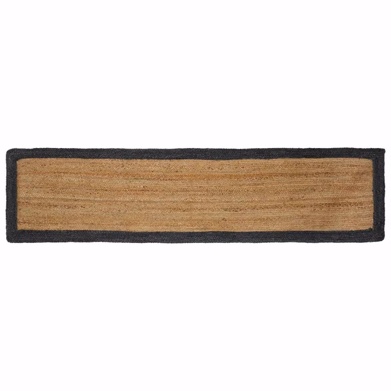 Tappeto da area moderno in juta vidaXL, colore grigio e beige, L: 60 cm x P: 250 cm