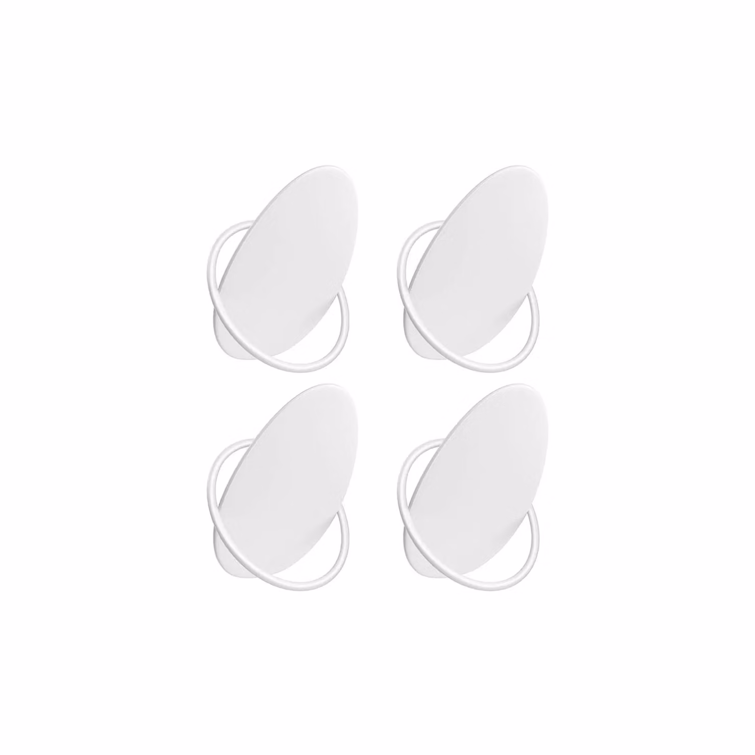 Ganci Appendiabiti 4 Pezzi Ognuno Regge 5 kg, Bianco Perla