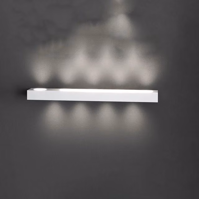 Applique Moderna Beaside in Metallo Bianco con 9 Luci GX53 per Soggiorno e Camera da Letto
