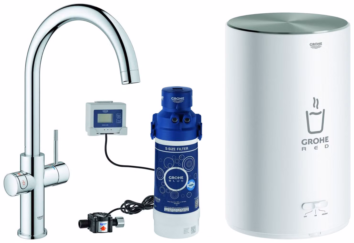 CASA39 Grohe Red II Depuratore Acqua Miscelatore lavello cucina canna alta 30083001