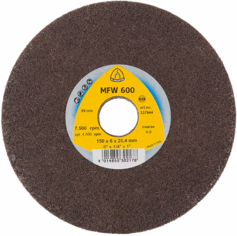 Dischi compatti MFW 600, 150 x 6 x 25,4 mm carburo di silicio ruvido, 337944