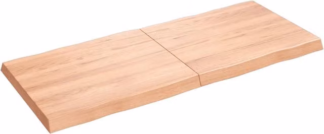 Piano per tavolo in rovere non trattato marrone chiaro vidaXL L 140 cm x P 60 cm x H 2-6 cm