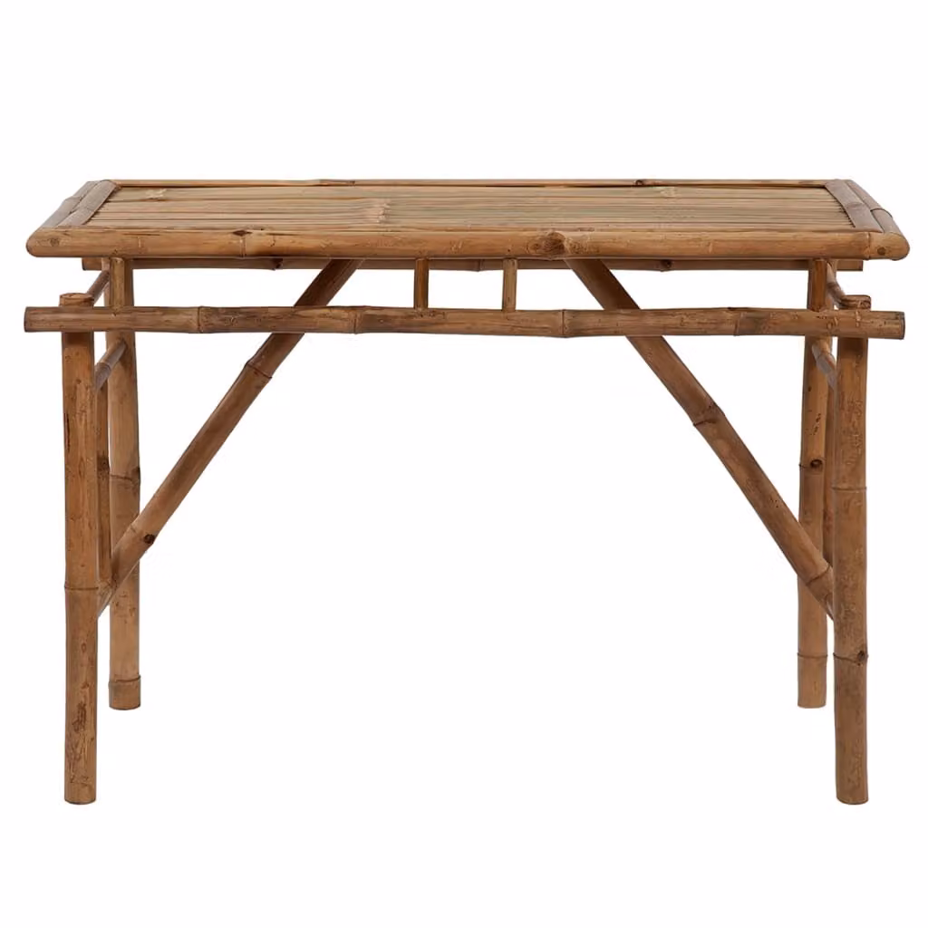 vidaXL Tavolo da giardino pieghevole 115x50x75 cm in bambù
