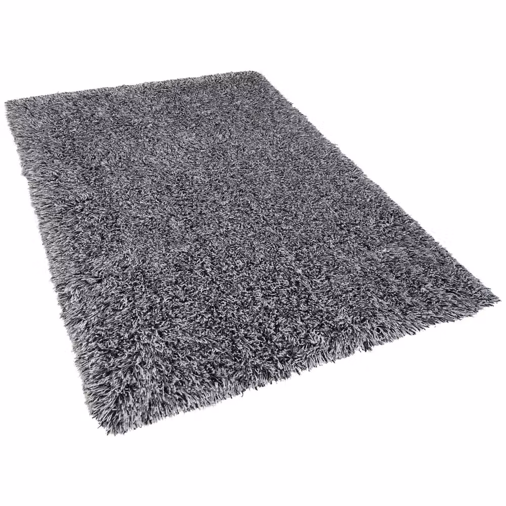 Tappeto Shaggy Beliani a pelo lungo in poliestere, design moderno rettangolare, bianco, nero e grigio, L: 300 cm x P: 200 cm – 2