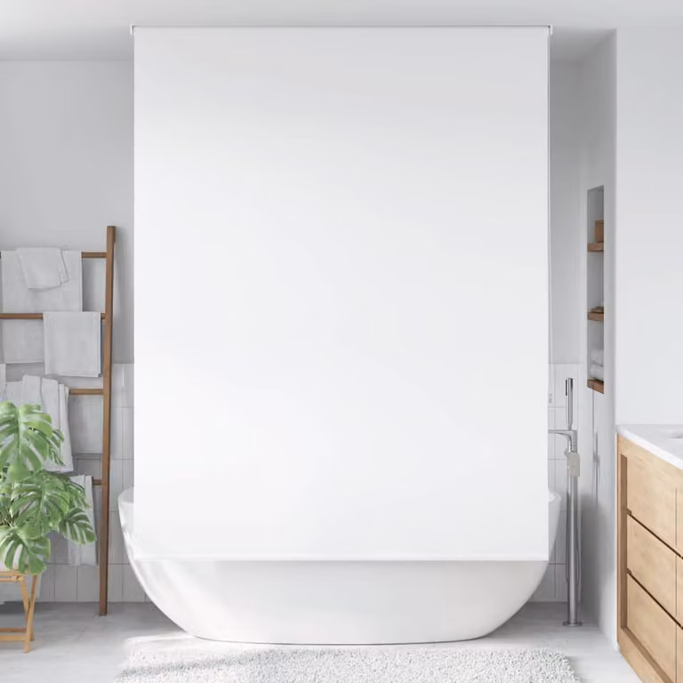 Tenda a rullo per doccia vidaXL bianca opaca L: 160 cm, H: 240 cm