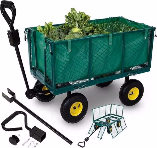 Trattore per Giardino 550kg - Carrello Opnebbile per Giardino e Trasporto