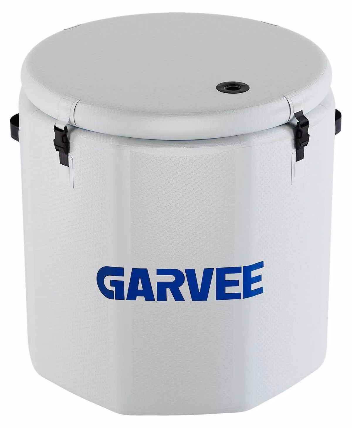 Vasca gonfiabile per bagno di ghiaccio - Vasca per acqua fredda - Capacità 700 L - Coperchio isolante - Portatile - Compatibile con gruppi frigoriferi - PVC - Per adulti - Bianco
