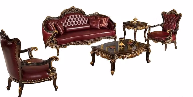 Leitungsbüro Garnitur Sessel Sofa Couchtisch Beistelltisch Führer Büro Set 5tlg