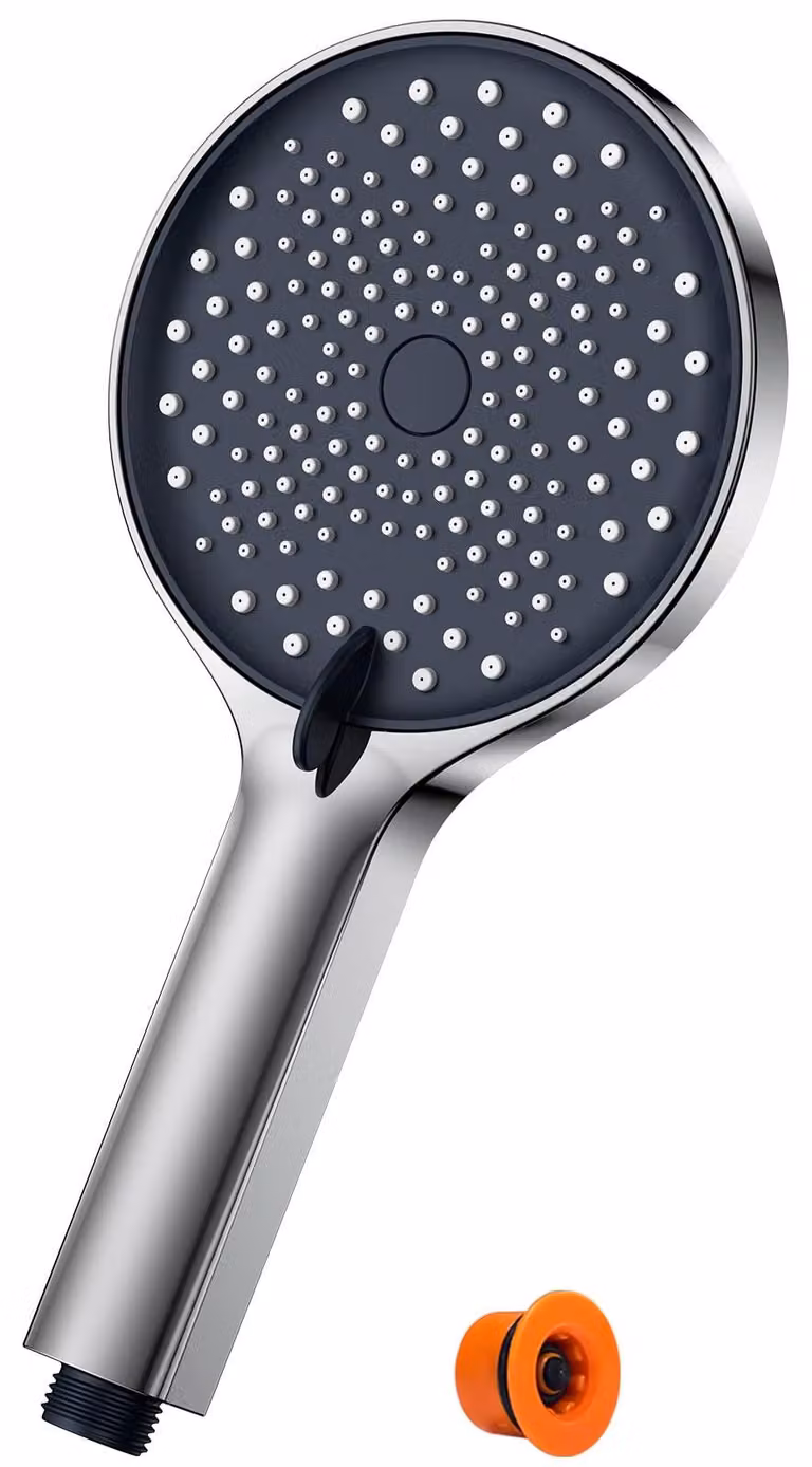 Doccia con 3 tipi di getto, a risparmio idrico (7,5 litri/minuto), diametro di 130 mm, ideale per il bagno