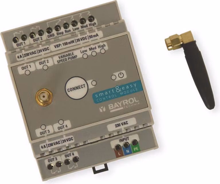 Modulo di controllo BAYROL Smart&Easy per il sistema automatico di dosaggio di sale e Cl-pH