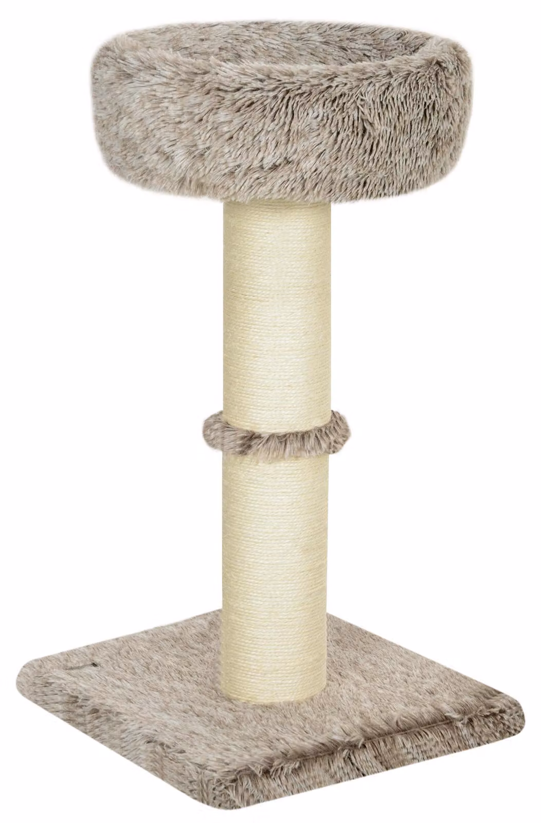 PawHut, tiragraffi per gatti, altezza 87 cm, con cuccia, colore marrone