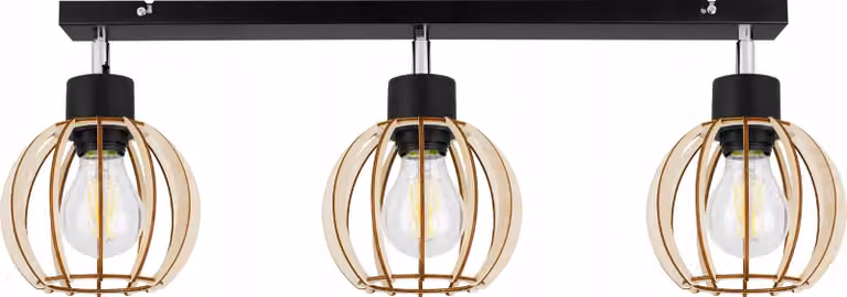 Moderna Lampada A Sospensione A Led In Legno