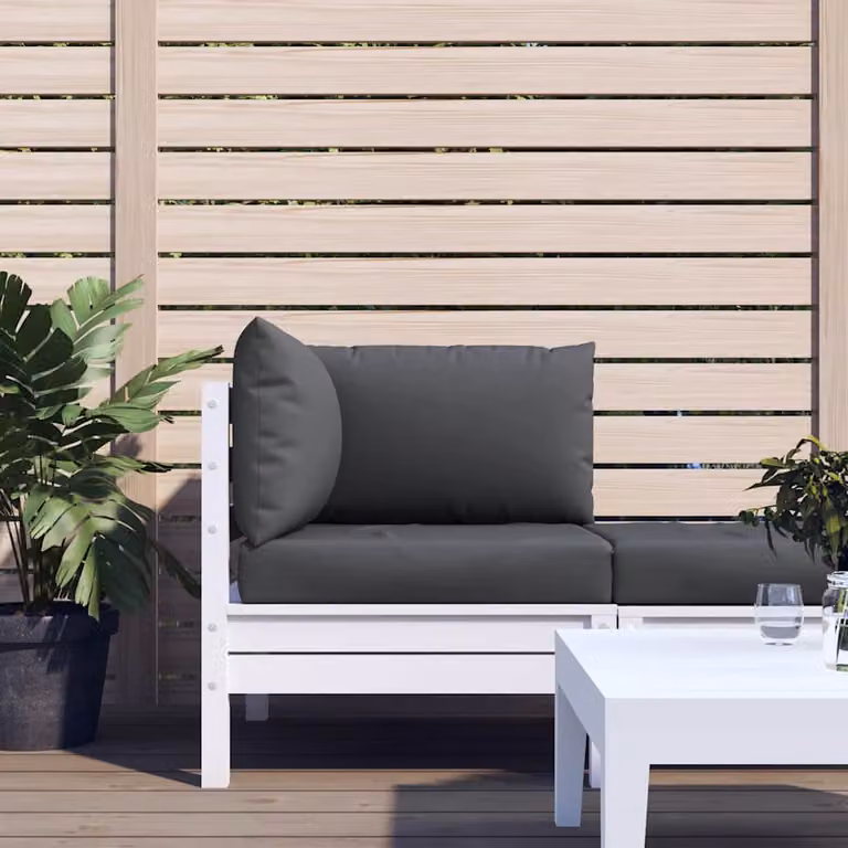 Set di 3 cuscini per pallet vidaXL in tessuto Oxford antracite, impermeabili e traspiranti, L/P/H: 60 x 60 x 9,5 cm